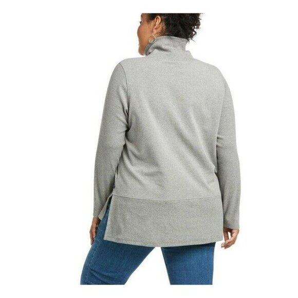 Ariat® Ladies R.E.A.L.™ Funnel Heather Grey Sweater 10037340 Size XXL - Picture 2 of 12